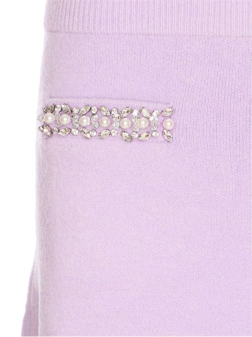 Gonna in maglia con cristalli SELF PORTRAIT | PF25085SKLILAC